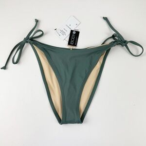 Cotton On Body Bikini Bottom Womens Medium Green Fixed Tie Side Brazilian NWT